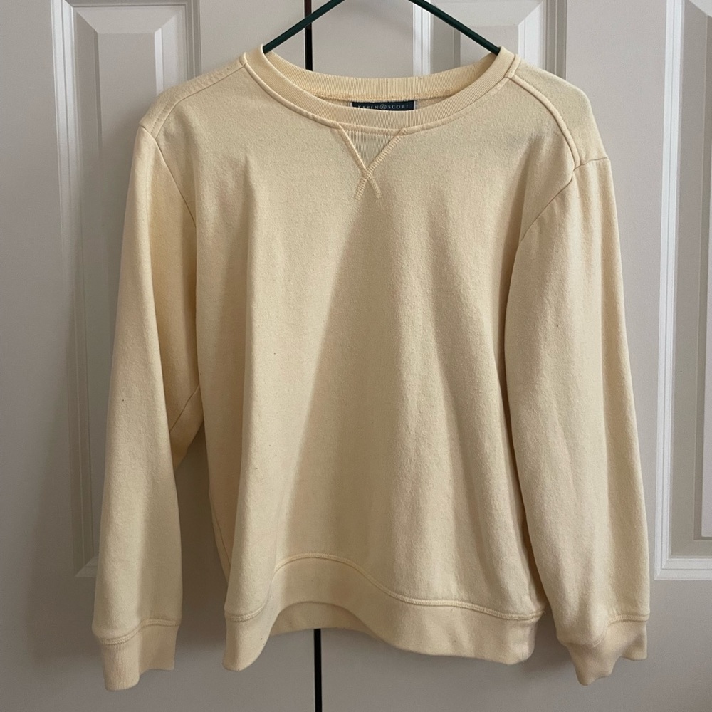 light yellow crewneck sweatshirt